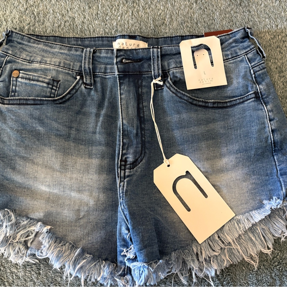 Nature Blue Jean Shorts for Women